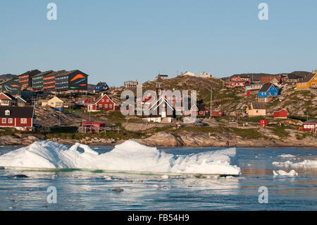 Der Ilulissat aus dem Wasser, Grönland Stockfoto