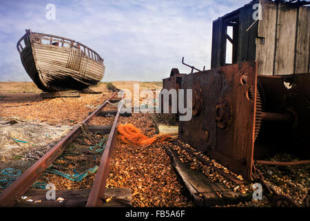 Dungeness Strand, Kent Stockfoto