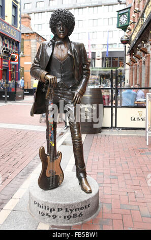 Phil Lynott Statue Dublin Irland Stockfoto