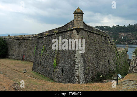 Burg von San Felipe. Ria de Ferrol, Mugardos, Galicien, Spanien Stockfoto