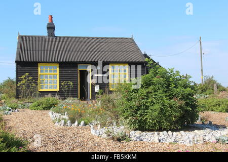 REGISSEUR DER SPÄTEN DEREK JARMAN PROSPECT COTTAGE UND KIES GARTEN IN DUNGENESS IN KENT Stockfoto