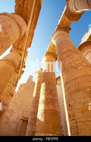 Karnak-Tempel (Säulenhalle), Karnak, Ägypten Stockfoto