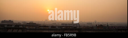 Panorama von Brüssel am Sonnenuntergang, Belgien Stockfoto