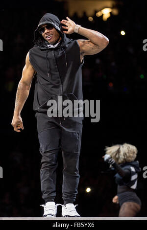 Rosemont, Illinois, USA. 23. Mai 2015. Rapper NELLY tritt auf der NKOTB Main Event Tour in der Allstate Arena in Rosemont, Illinois © Daniel DeSlover/ZUMA Draht/Alamy Live News Stockfoto