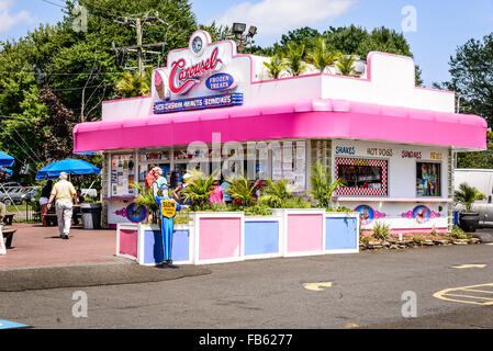 Karussell gefroren behandelt, 346 Waterloo Street, Warrenton, Virginia Stockfoto