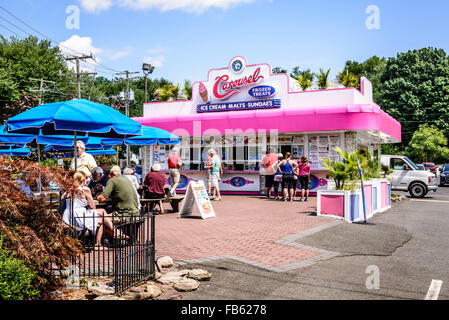 Karussell gefroren behandelt, 346 Waterloo Street, Warrenton, Virginia Stockfoto