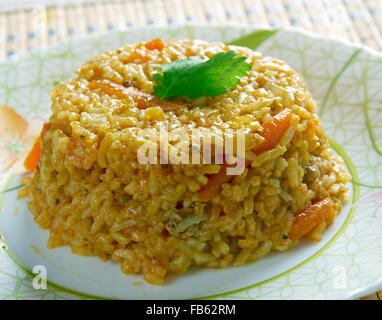 Khushka Rice - Reisgericht in erster Linie südasiatischer Herkunft gemacht mit Gewürzen, Reis Stockfoto