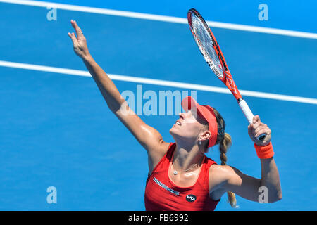 Sydney, Australien. 11. Januar 2016. Angelique Kerber (GER) in Aktion gegen Elina Svitolina (UKR) während ihre Frauen Singles match am 2. Tag bei Apia International Sydney. Bildnachweis: Action Plus Sport Bilder/Alamy Live News Stockfoto