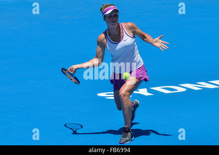 Sydney, Australien. 11. Januar 2016. Elina Svitolina (UKR) in Aktion gegen Angelique Kerber (GER) während ihre Frauen Singles match am 2. Tag bei Apia International Sydney. Bildnachweis: Action Plus Sport Bilder/Alamy Live News Stockfoto