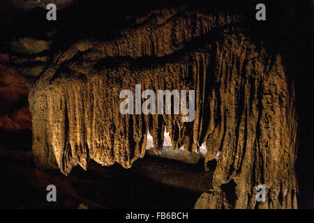 Frozen Niagara Teil der Mammoth Cave, Mammoth Cave National Park, Kentucky, Vereinigte Staaten von Amerika Stockfoto