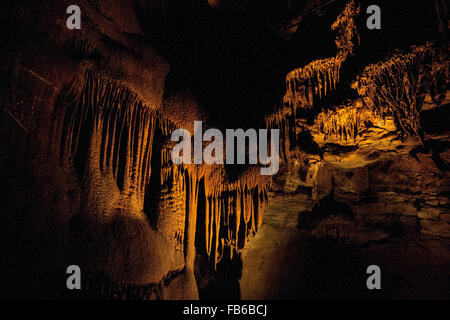 Frozen Niagara Teil der Mammoth Cave, Mammoth Cave National Park, Kentucky, Vereinigte Staaten von Amerika Stockfoto