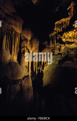 Frozen Niagara Teil der Mammoth Cave, Mammoth Cave National Park, Kentucky, Vereinigte Staaten von Amerika Stockfoto