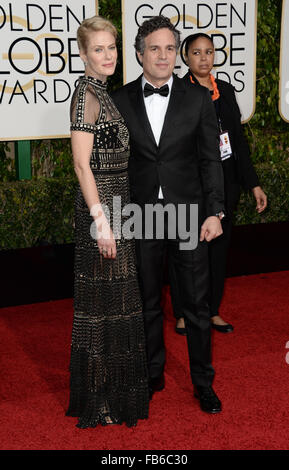 Los Angeles, Kalifornien, USA. 10. Januar 2016. Mark Ruffalo kommt bei den Golden Globes, Los Angeles, CA-Credit: Sydney Alford/Alamy Live News Stockfoto