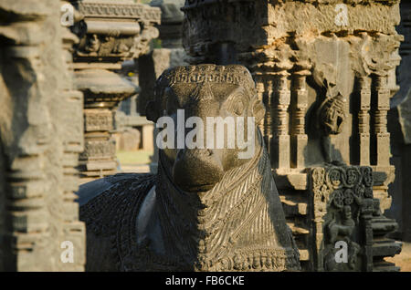 Nandi Bull, Ramappa Tempel, Warangal, Telangana, Indien Stockfoto