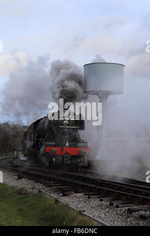 Flying Scotsman Dampflok immer unterwegs bei Rawtenstall auf der Ostlinie Lancs an seinem ersten Wochenende nach einer Überholung. Stockfoto