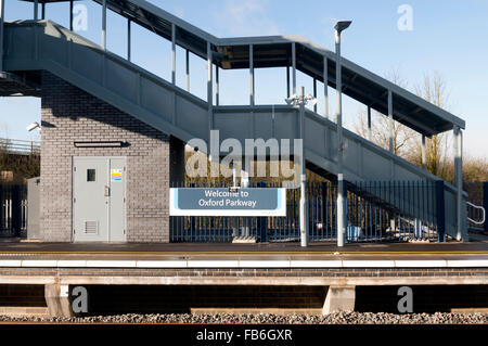 Oxford Parkway Bahnhof, Oxfordshire, Vereinigtes Königreich Stockfoto