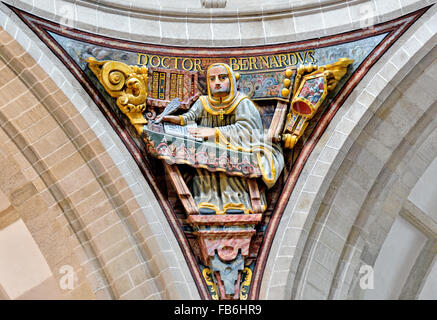 Spanien, Jakobsweg: Erleichterung der Arzt Bernardus in der Basilika des Klosters Samos in Galizien Stockfoto