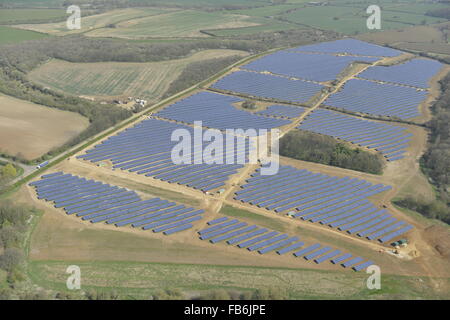 Eine Luftaufnahme des Solarparks in Leicestershire Stockfoto