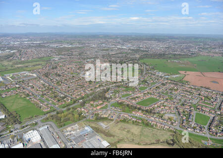 Eine Luftaufnahme der Newstead und Longton Gegenden von Stoke-on-Trent Stockfoto