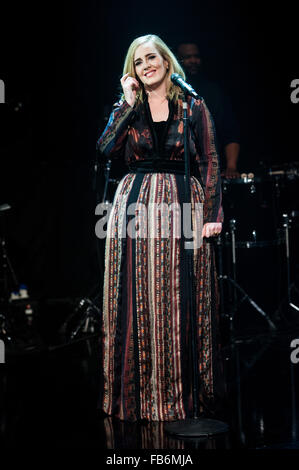 Skavlan TV-Show Dreharbeiten in den Londoner Studios.  Mitwirkende: Adele Adkins Where: London, Vereinigtes Königreich bei: 3. Dezember 2015 Stockfoto