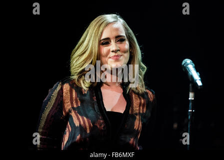 Skavlan TV-Show Dreharbeiten in den Londoner Studios.  Mitwirkende: Adele Adkins Where: London, Vereinigtes Königreich bei: 3. Dezember 2015 Stockfoto