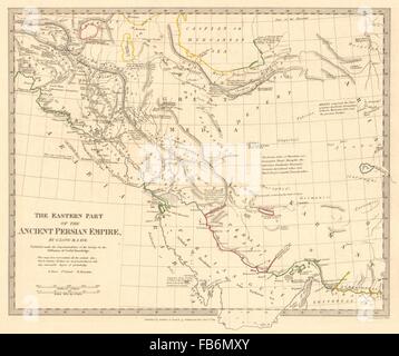 Persien (IRAN): Ostteil des alten persischen Reiches. Iraq.SDUK, 1848-Karte Stockfoto