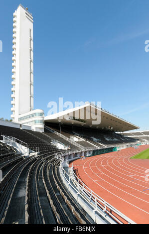 Das Olympiastadion Helsinki und Turm Töölö, Helsinki, Finnland Stockfoto