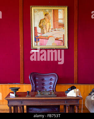 Innere des Stalin-Kabinett am Museum von Joseph Stalin in Gori. Stockfoto