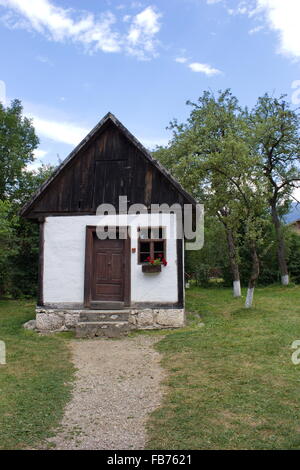 traditionelle rumänische Haus, Museum unter freiem Himmel in Bran Stockfoto