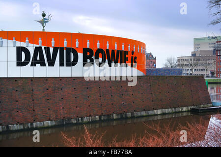 Ausstellung von David Bowie im Groninger Museum, Groningen Stockfoto