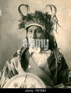 Native American Indian, Chief Wetsit Assiniboine Indianer Stockfoto