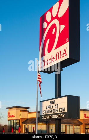 Neuen Chick-Fil-A-Restaurant in Muskogee, Oklahoma, USA. Stockfoto