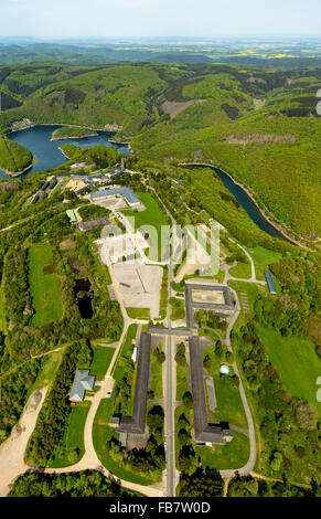 Luftbild, Rur Reservoir, Naturschutzgebiet, ehemalige Ordensburg Vogelsang ist ein errichtet von den Nazis auf dem Berg Erpenscheid Stockfoto