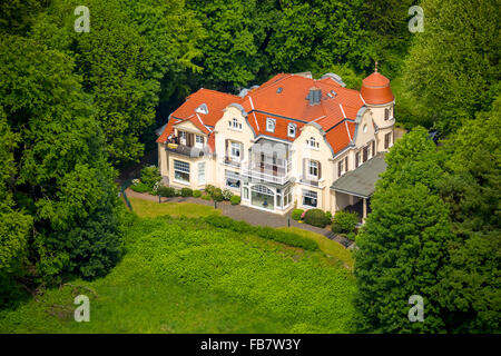 Luftaufnahme, Bayer Villa Entwürfen des Berliner Architekten Heinrich Kayser und Karl von Großheim, die zentrale Achse Stockfoto