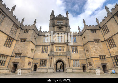 Hof, University of Oxford Bodleian Bibliothek Stockfoto