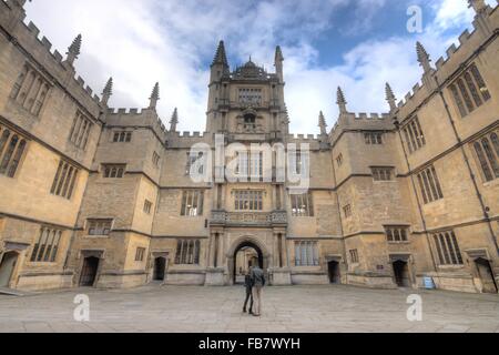 Hof, University of Oxford Bodleian Bibliothek Stockfoto