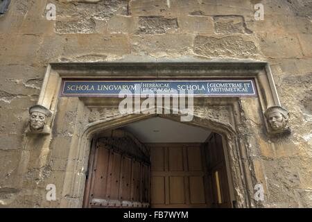 Hof, University of Oxford Bodleian Bibliothek Stockfoto