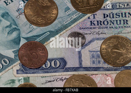 alten Island Geld Stockfoto