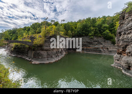 Great Bend Overlook im Letchworth State Park In New York Stockfoto