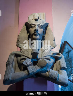 Statue von Echnaton, dem ägyptischen Museum, Kairo, Ägypten Stockfoto