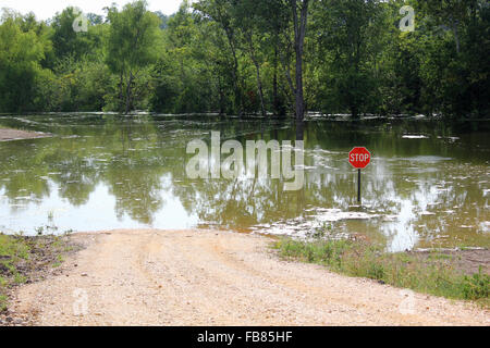 Überflutete Straße Stockfoto