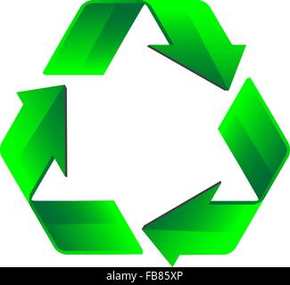 Eine attraktive Version von dem gemeinsamen recycling-Symbol. Symbol für Umweltbewusstsein. Stock Vektor