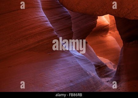 Bunte Sandsteinformationen, Lower Antelope Canyon, Slot Canyon, Page, Arizona, USA Stockfoto