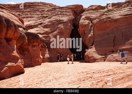 Nördlichen Eingang zum Upper Antelope Canyon, Slotcanyon, Page, Arizona, USA Stockfoto