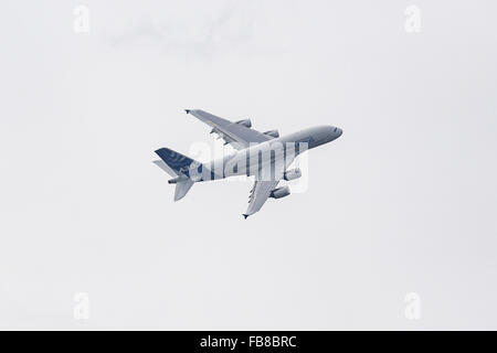 Airbus A380, Farnborough International Airshow, Farnborough Airport, Rushmoor, Hampshire, England Stockfoto