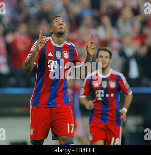 München, Deutschland - 17. September 2014: Die UEFA Champions League match zwischen Bayern München und Manchester City, in der Allianz Arena München. Stockfoto