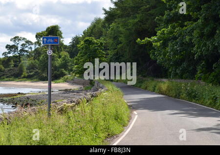 Teil des National Cycle Route 76 und John Muir Weg, Schottland Stockfoto