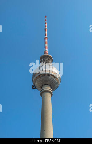 Fernsehturm am Alexanderplatz-Platz, Berlin, Brandenburg, Deutschland Stockfoto