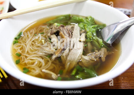 Ente Nudeln. Stockfoto