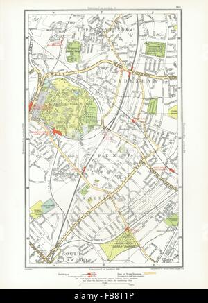 SYDENHAM. Anerley, Elmers Ende, Geld, Crystal Palace, Upper Norwood, 1933 Karte Stockfoto